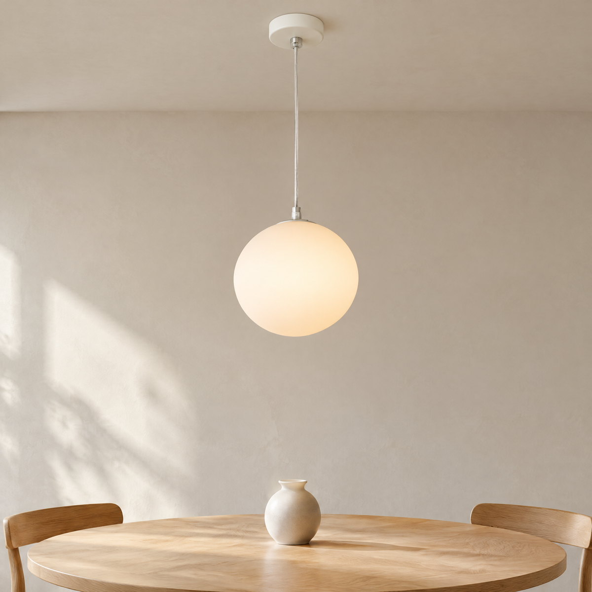 Elya Satin Glass Pendant Light Hero - 23cm