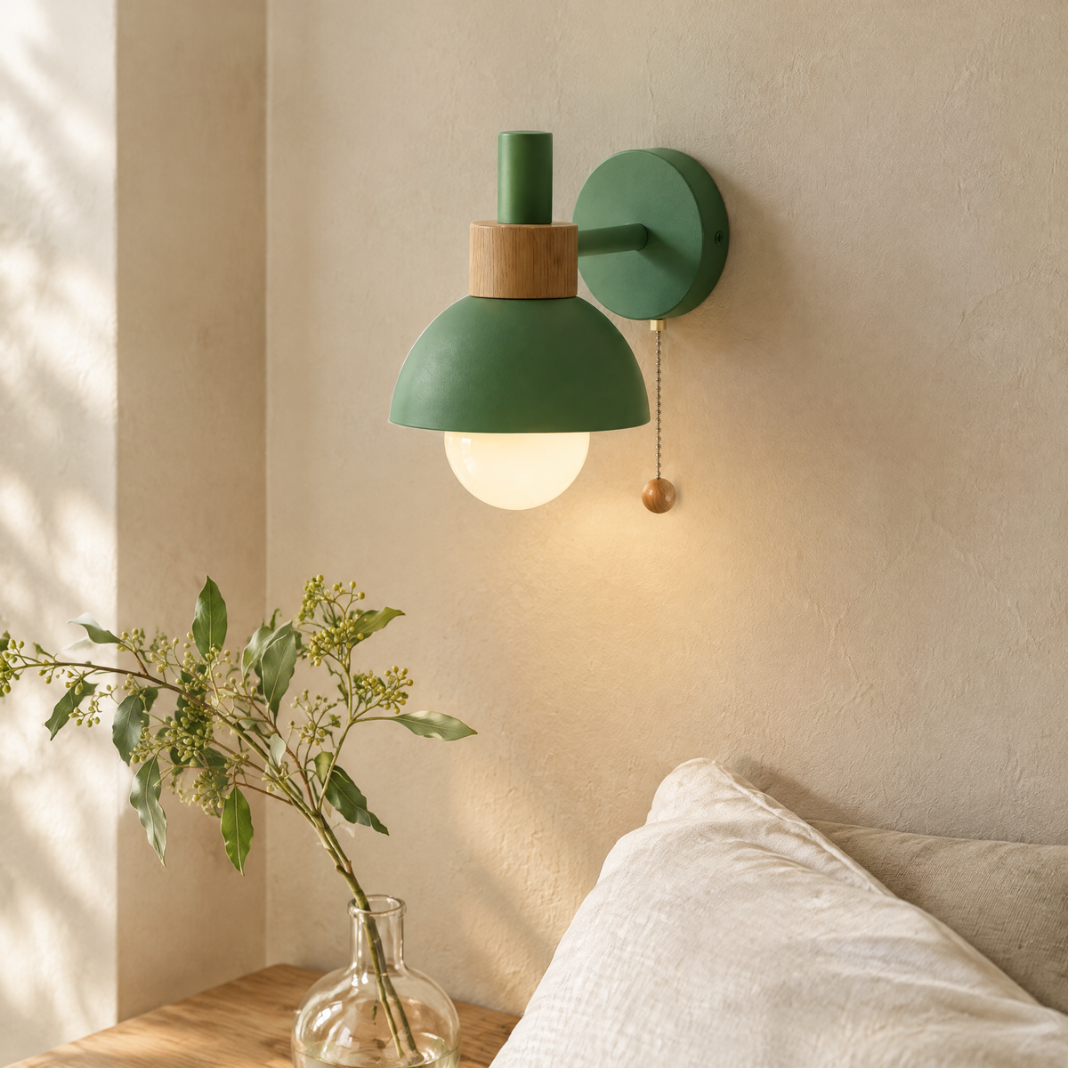 Globe Macaron Wall Sconce Mustard Green Hero 1