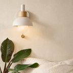 Globe Macaron Wall Sconce Sand White Hero 2