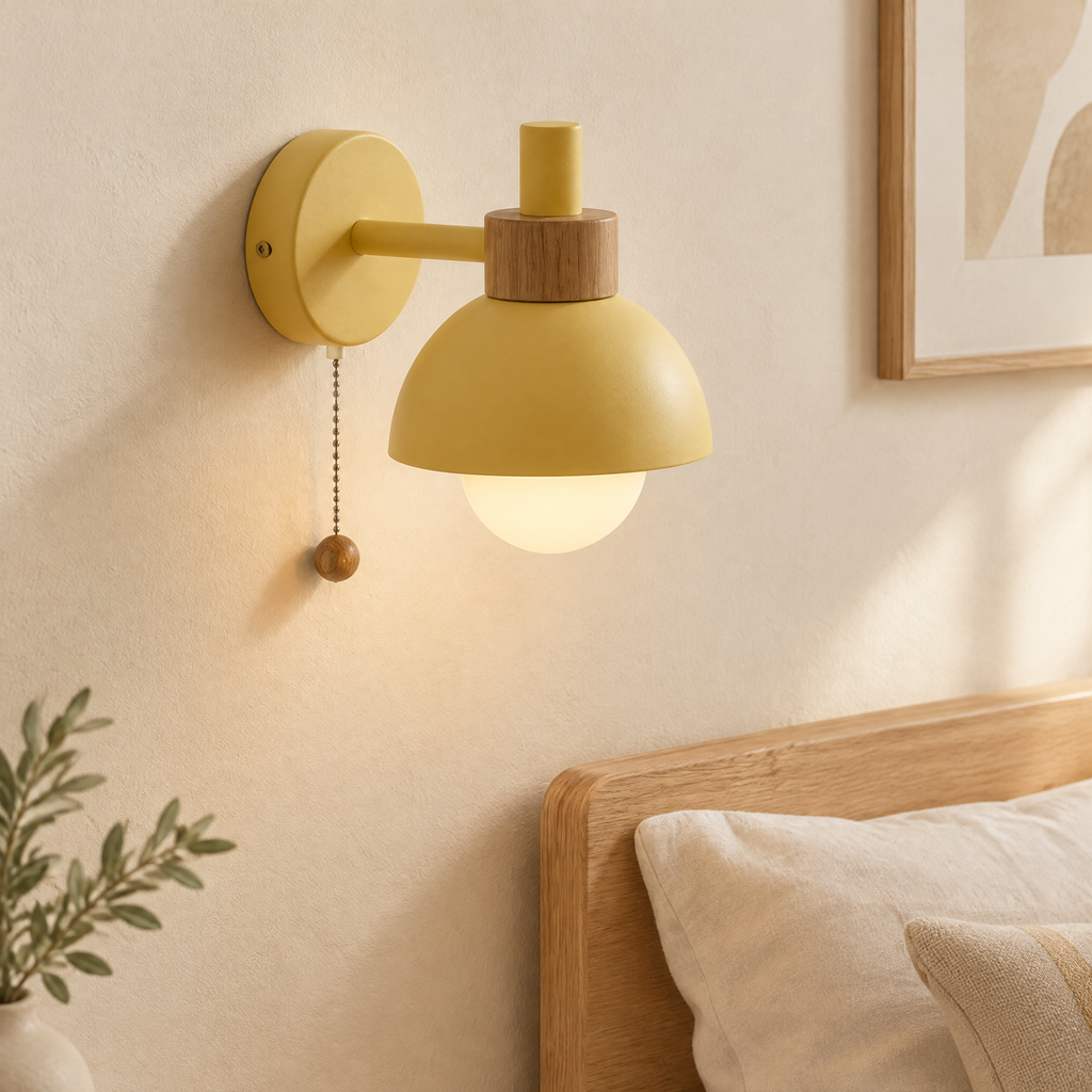 Globe Macaron Wall Sconce Wheat Yellow Hero 1