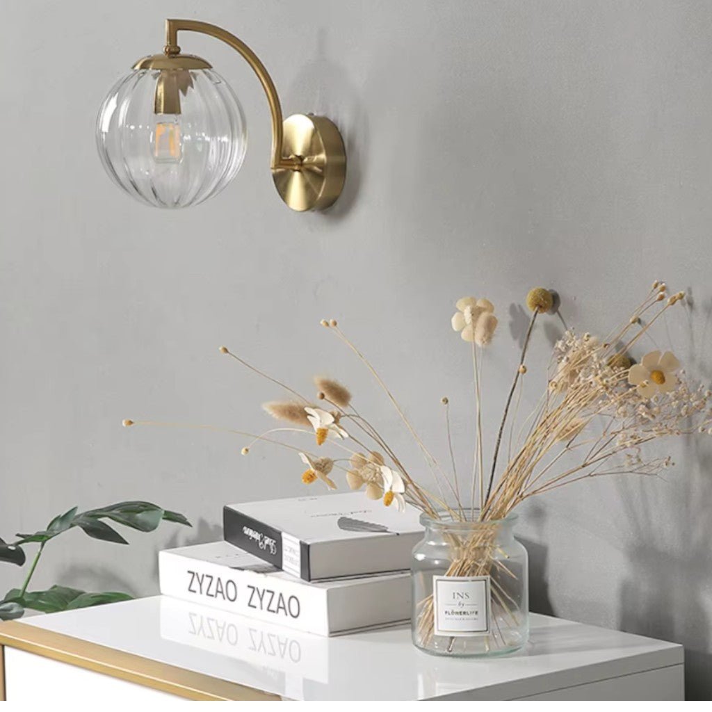 Fluta Ribbed Glass Wall Sconce