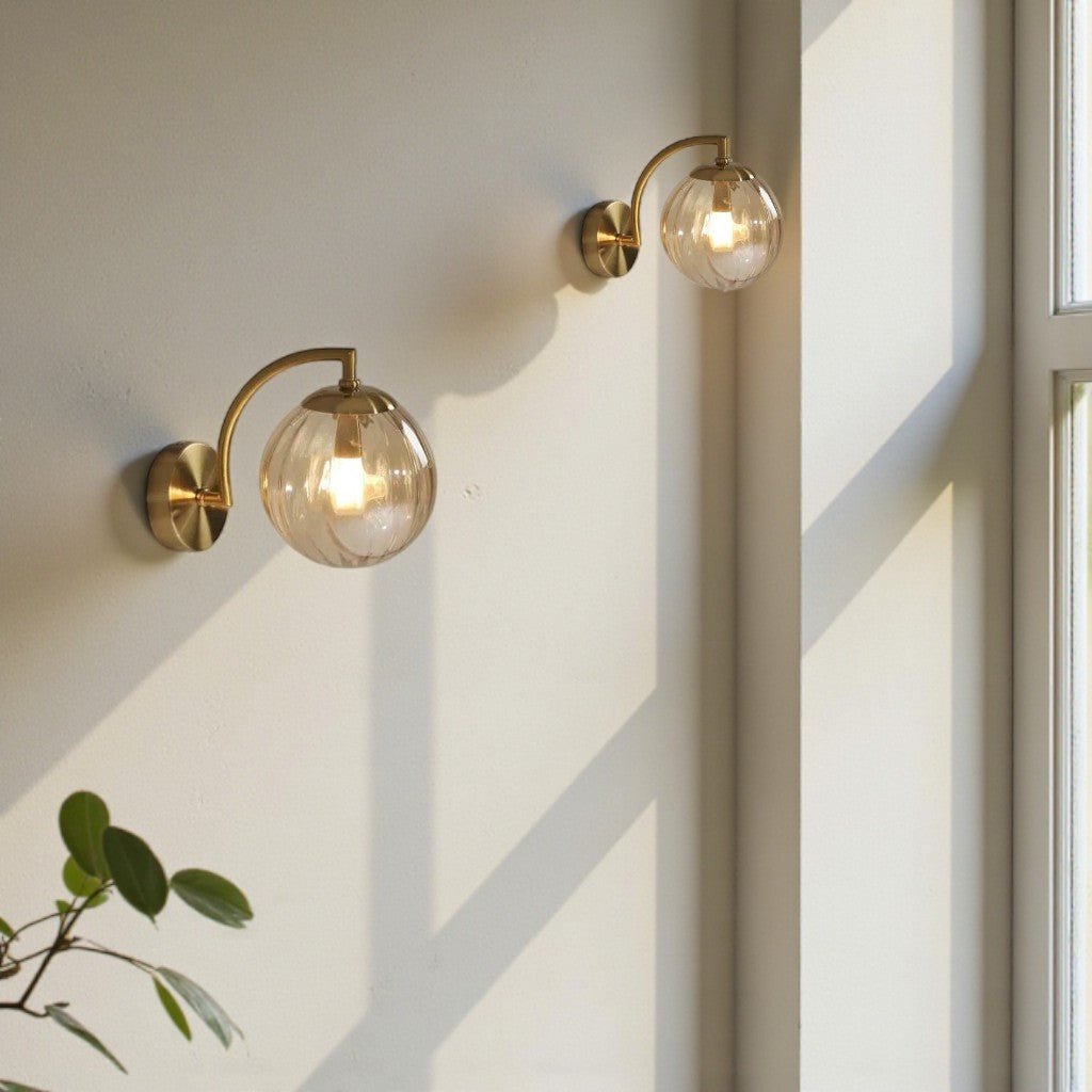 Fluta Ribbed Glass Wall Sconce
