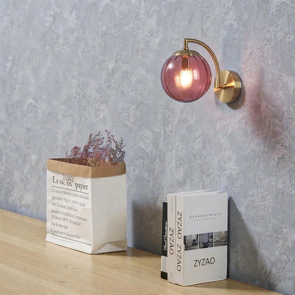 Fluta Ribbed Glass Wall Sconce