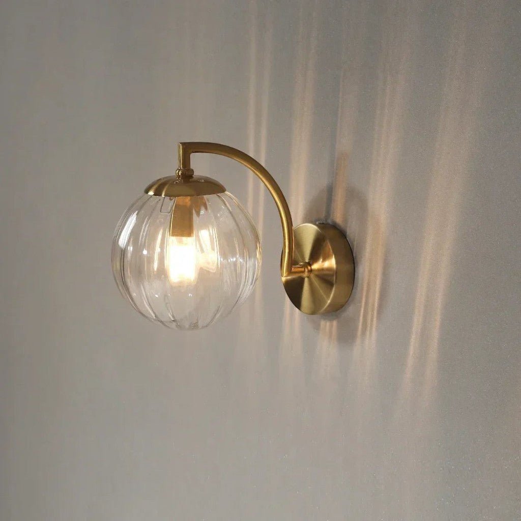 Fluta Ribbed Glass Wall Sconce