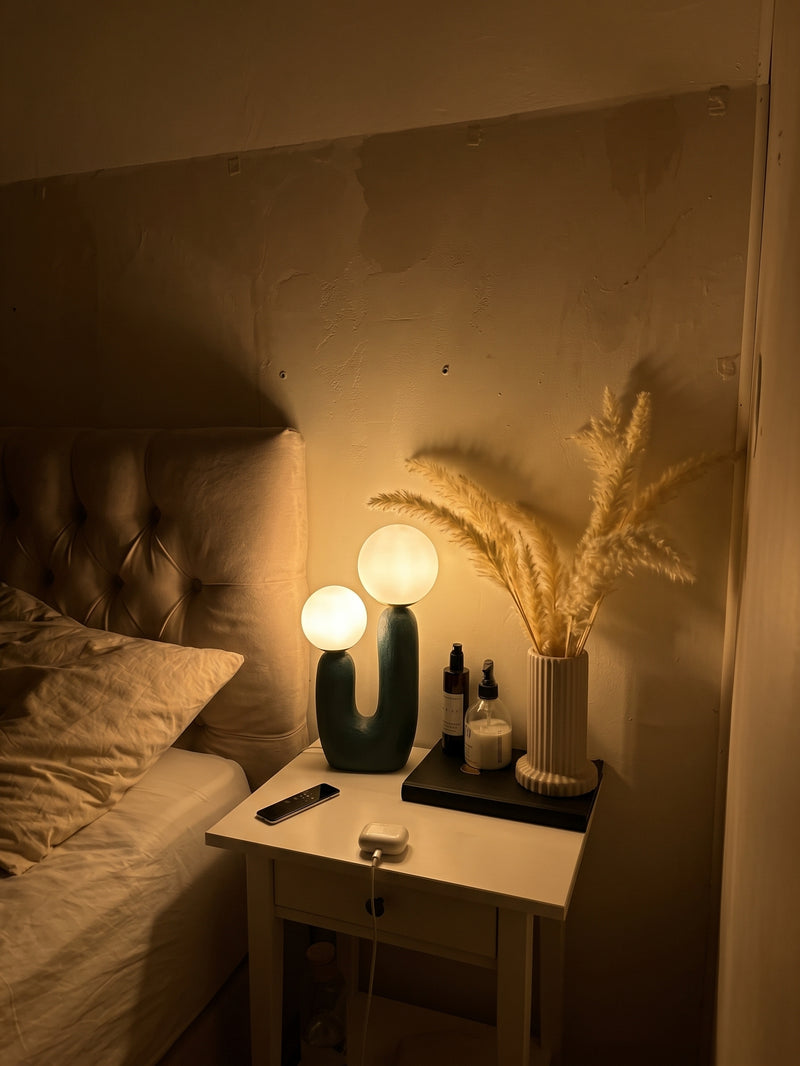 Modern Glass Shade Table Lamp