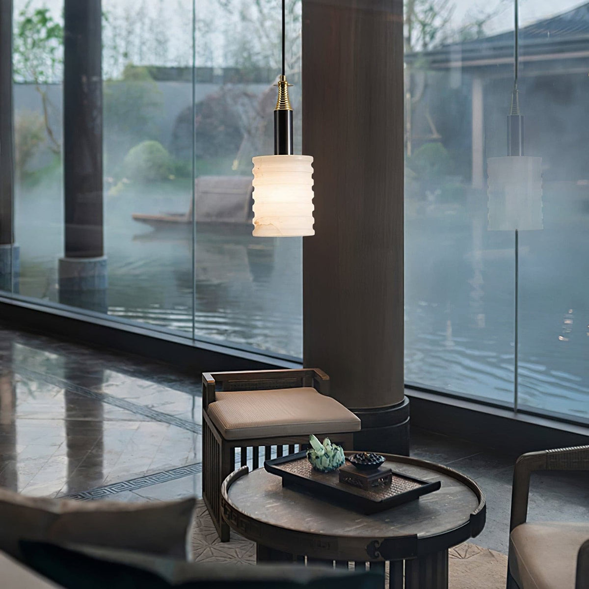 Alvo Alabaster Pendant Light - view 03