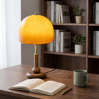 Ambra Walnut Glass Table Lamp - view 08