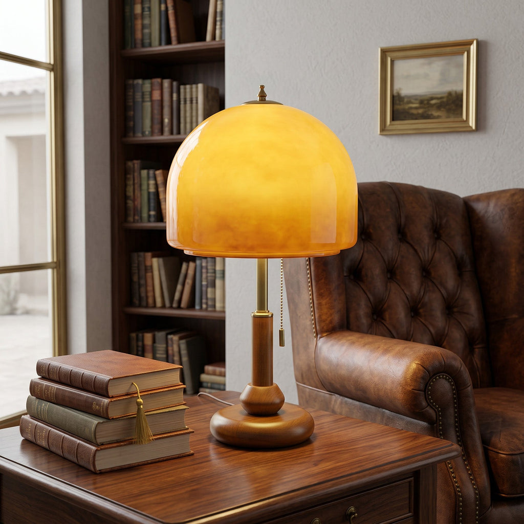 Ambra Walnut Glass Table Lamp - view 10