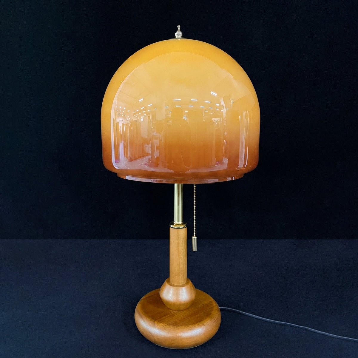 Ambra Walnut Glass Table Lamp - view 12