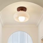 Bauhaus Cream Glass Ceiling Light - view 03