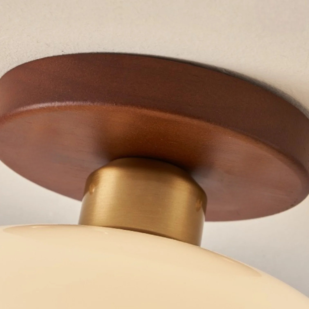 Bauhaus Cream Glass Ceiling Light - view 05