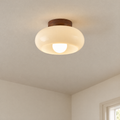 Bauhaus Cream Glass Ceiling Light