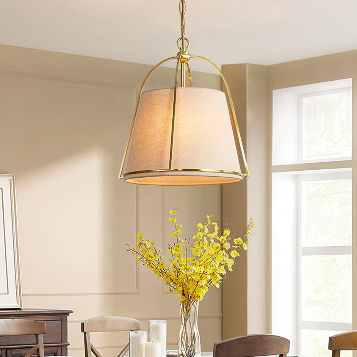Brasa Brass Chain Pendant Light - view 03