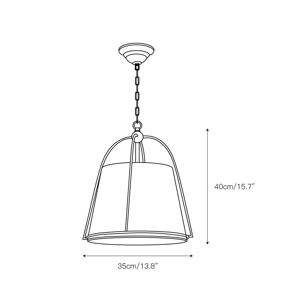 Brasa Brass Chain Pendant Light - view 04