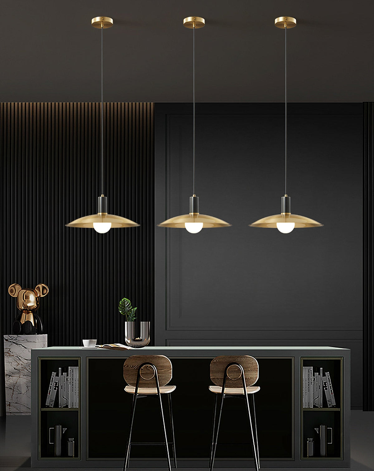 Brunel Brass Pendant Light - view 07