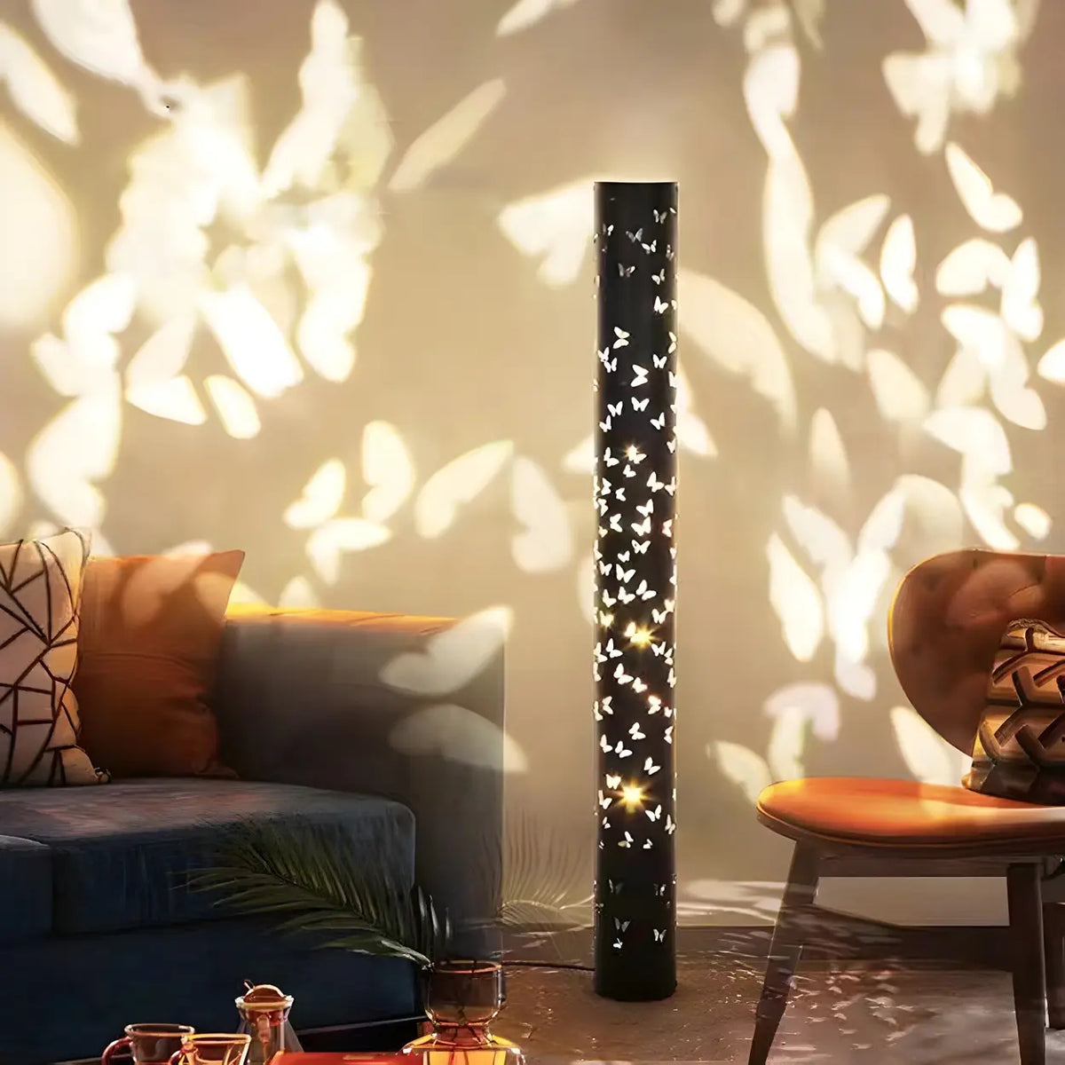 Butterfly Cylinder Floor Lamp - view 02