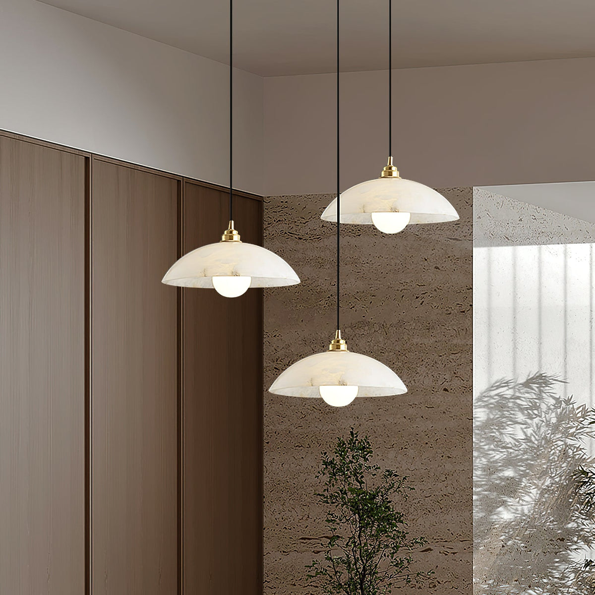 Domus Alabaster Dome Pendant Light - view 04