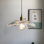 Florin Ribbed Glass Pendant Light - view 13