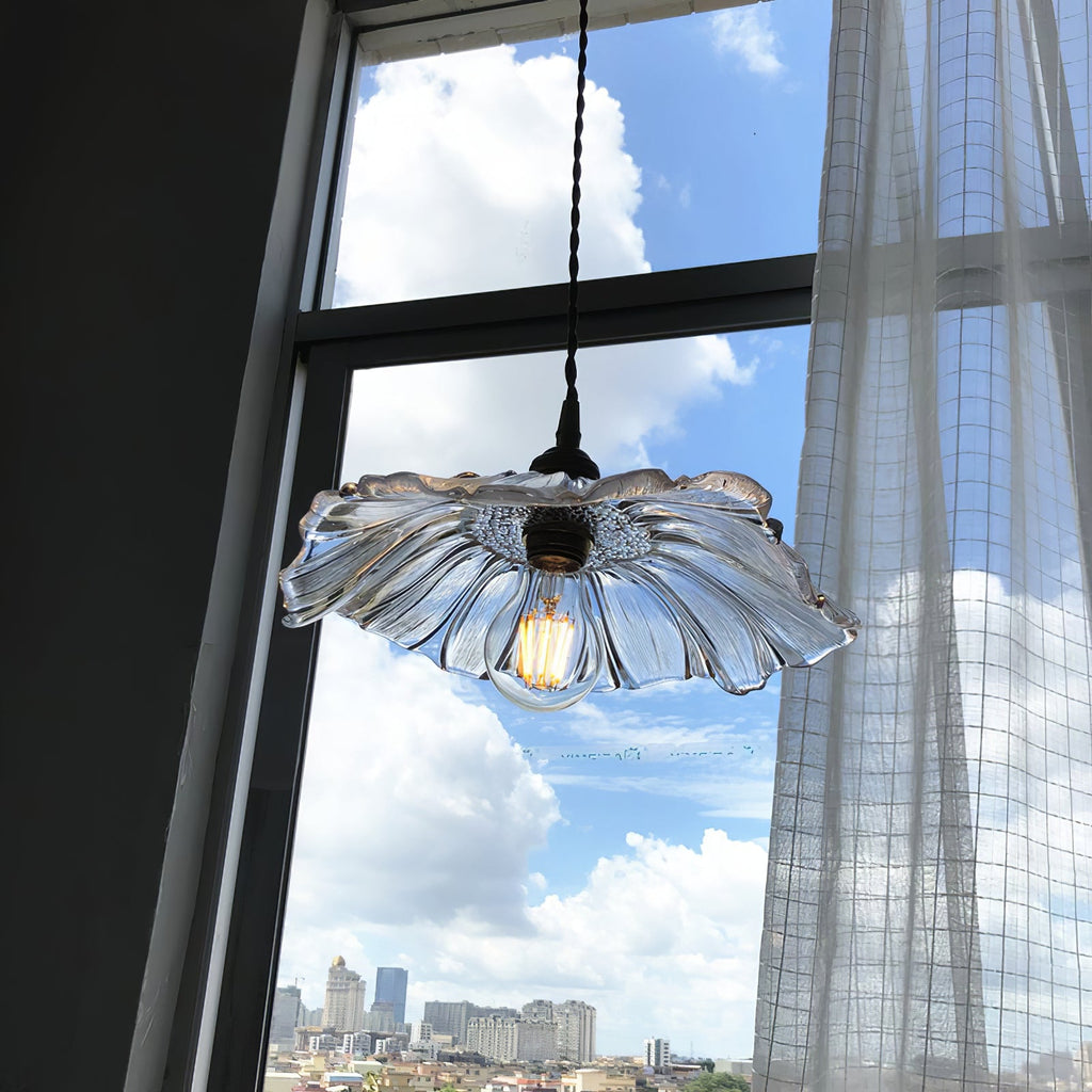 Florin Ribbed Glass Pendant Light - view 18