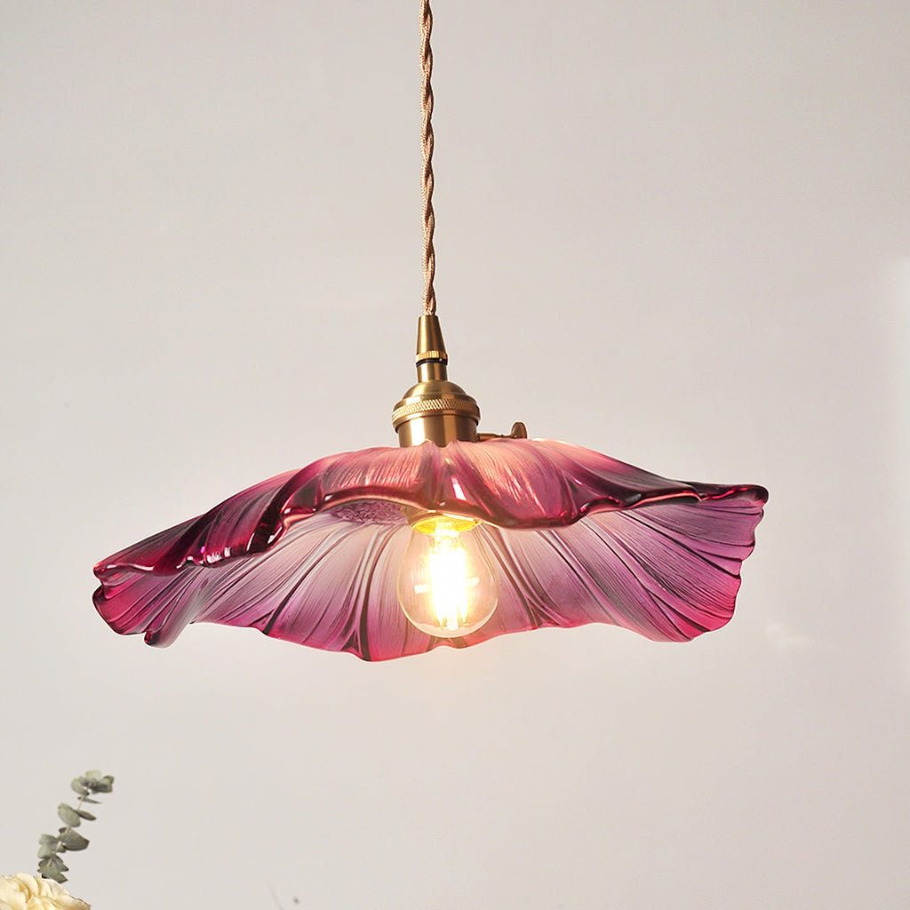 Florin Ribbed Glass Pendant Light - view 20