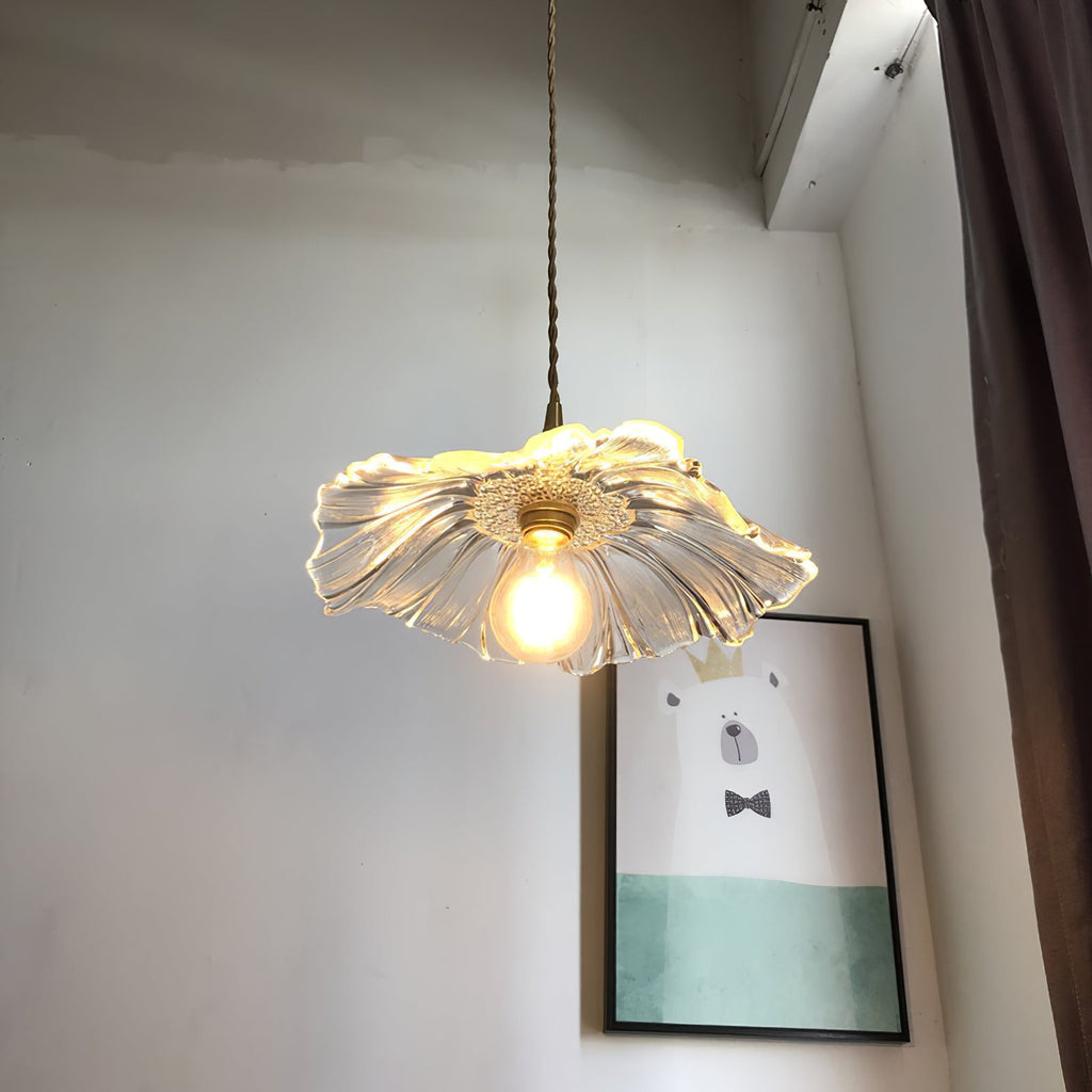 Florin Ribbed Glass Pendant Light - view 21