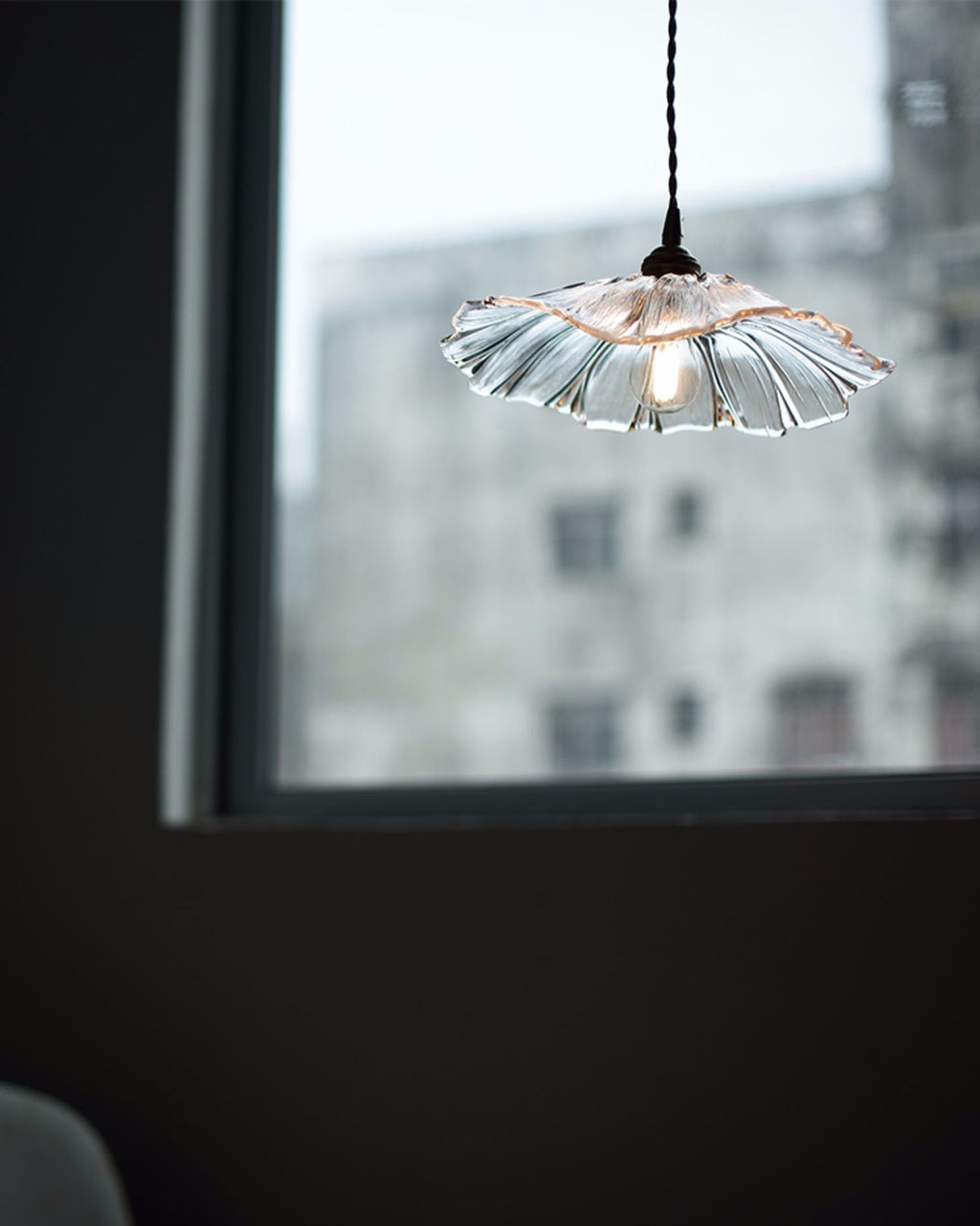 Florin Ribbed Glass Pendant Light - view 22
