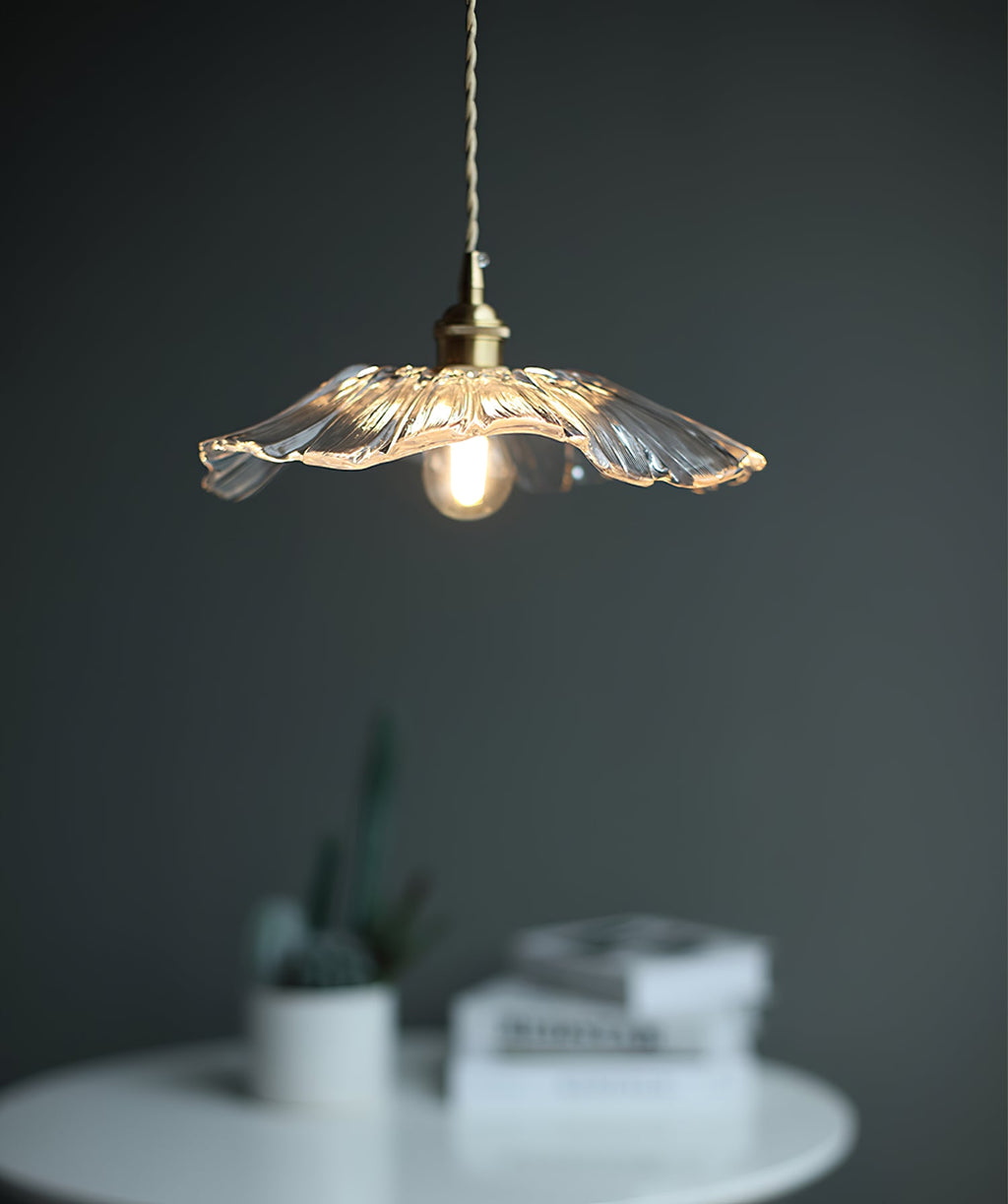Florin Ribbed Glass Pendant Light - view 23