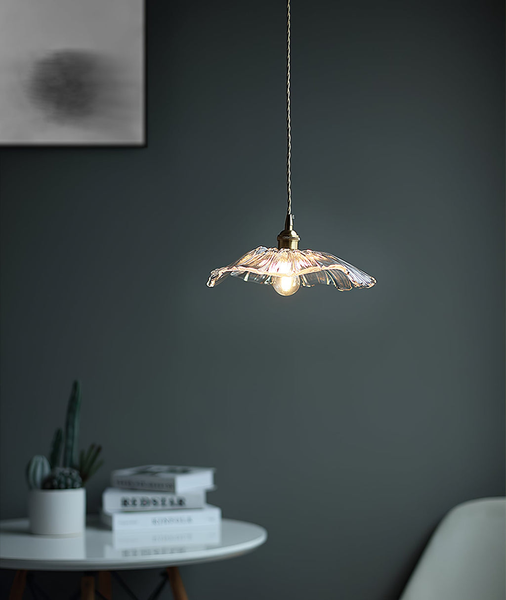 Florin Ribbed Glass Pendant Light - view 24