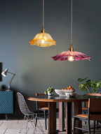 Florin Ribbed Glass Pendant Light - view 28