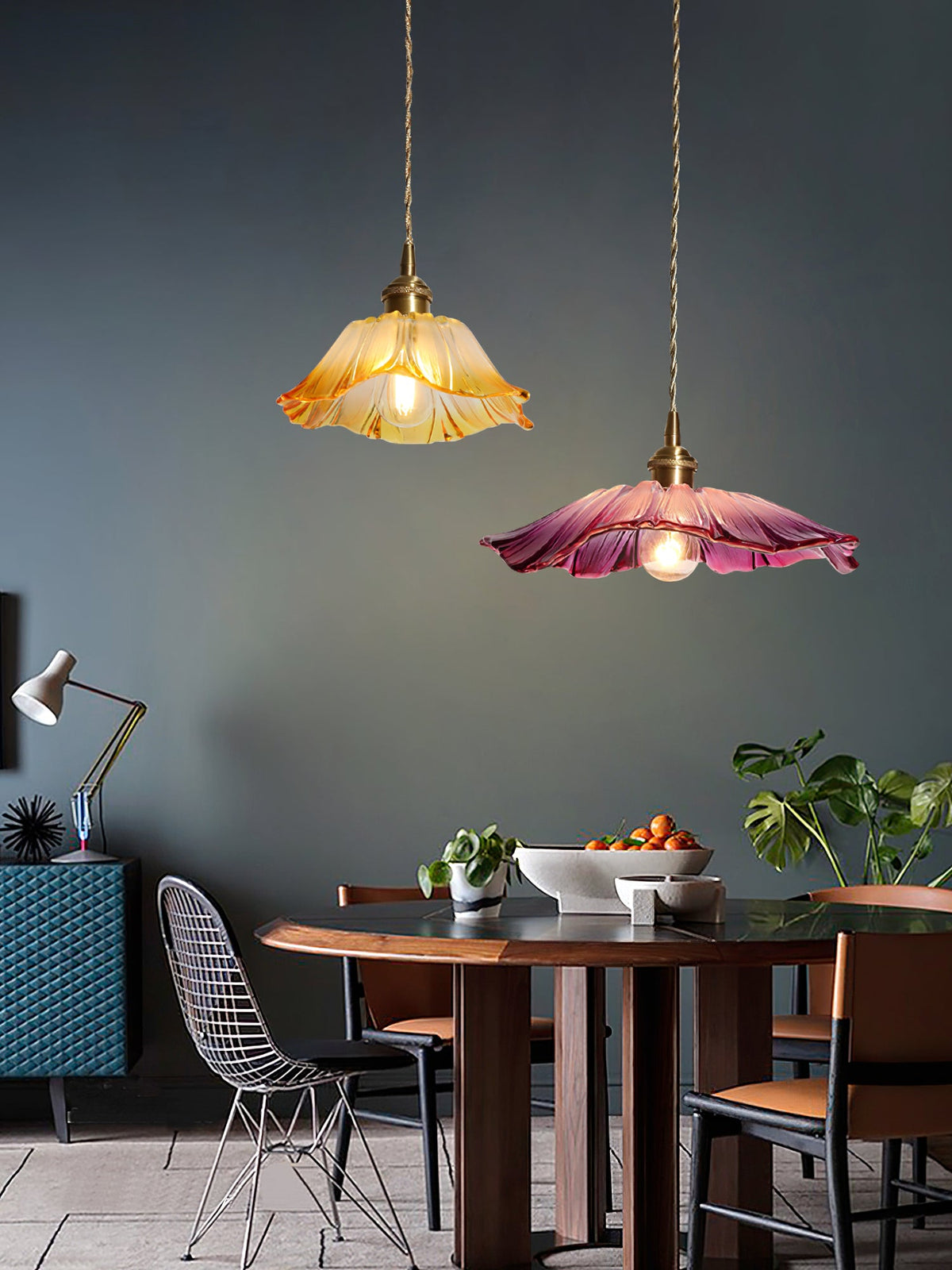 Florin Ribbed Glass Pendant Light - view 28