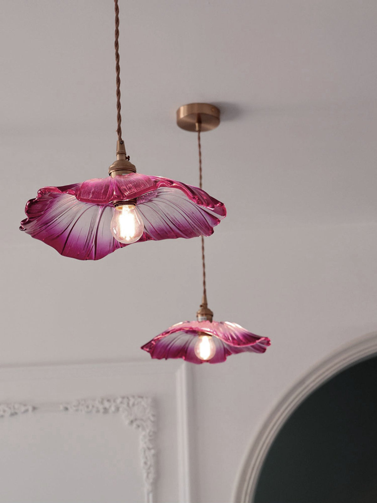Florin Ribbed Glass Pendant Light - view 29
