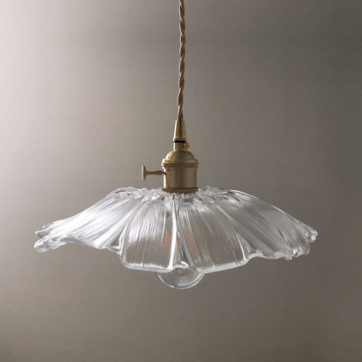 Florin Ribbed Glass Pendant Light - view 31