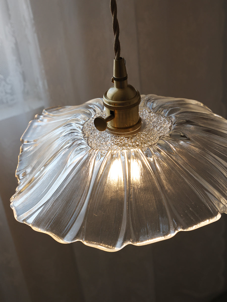 Florin Ribbed Glass Pendant Light - view 32