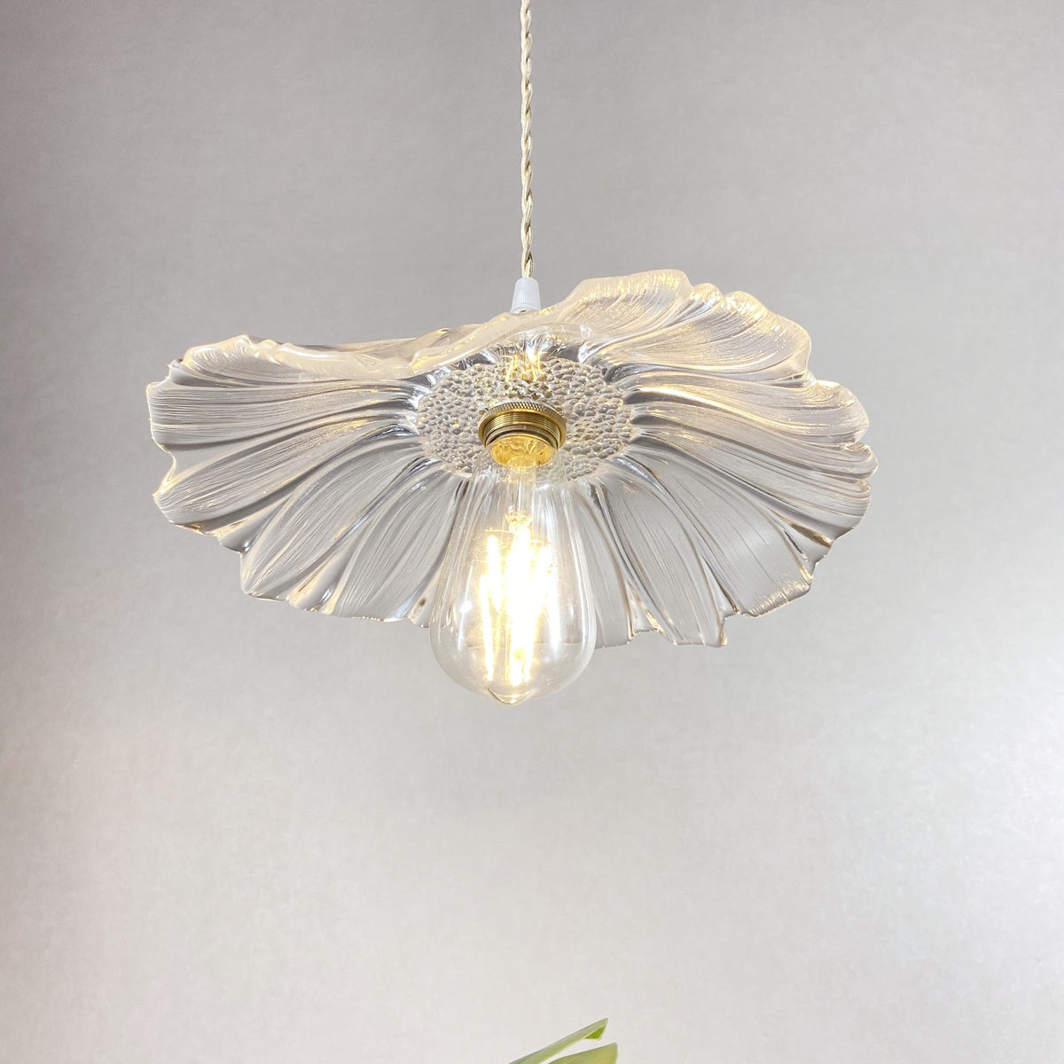 Florin Ribbed Glass Pendant Light - view 34