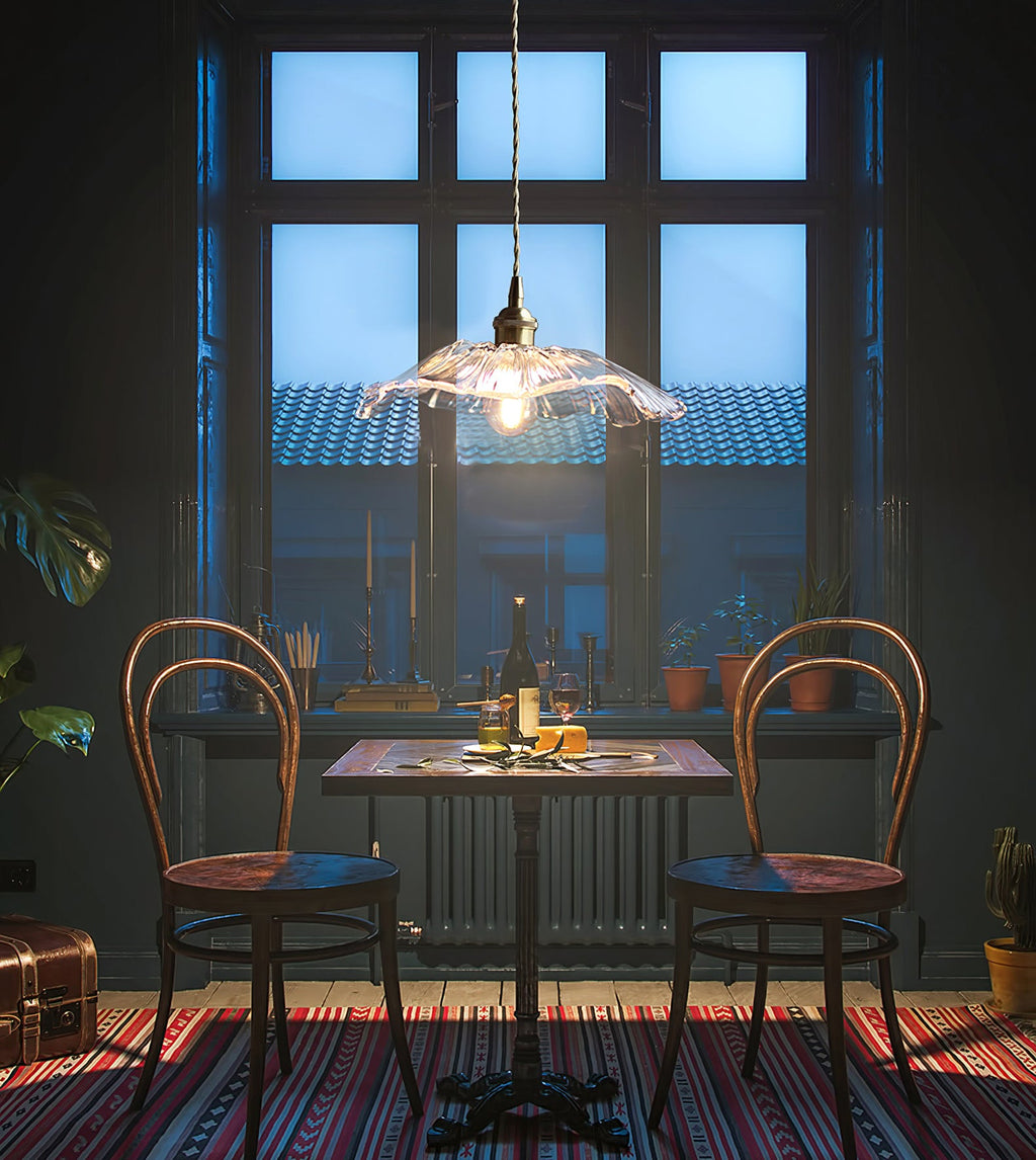 Florin Ribbed Glass Pendant Light - view 35