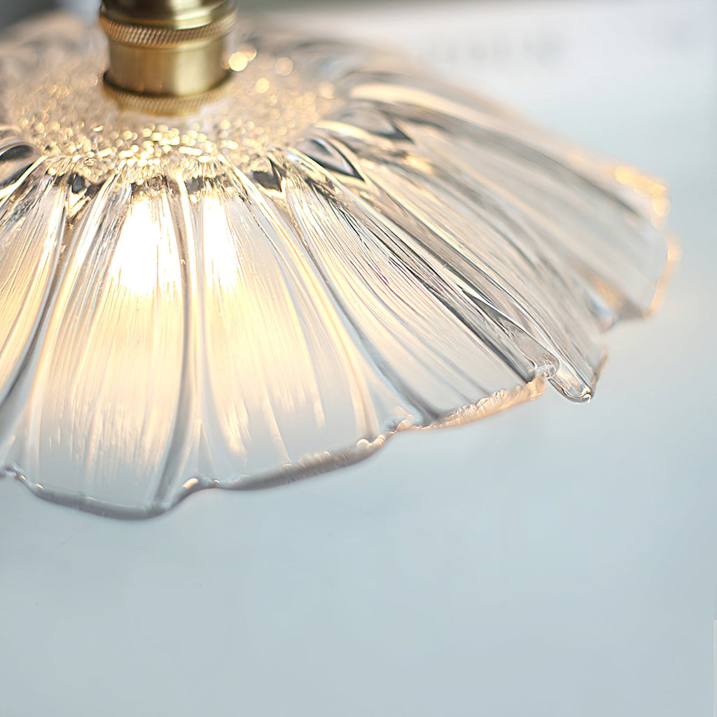 Florin Ribbed Glass Pendant Light - view 37