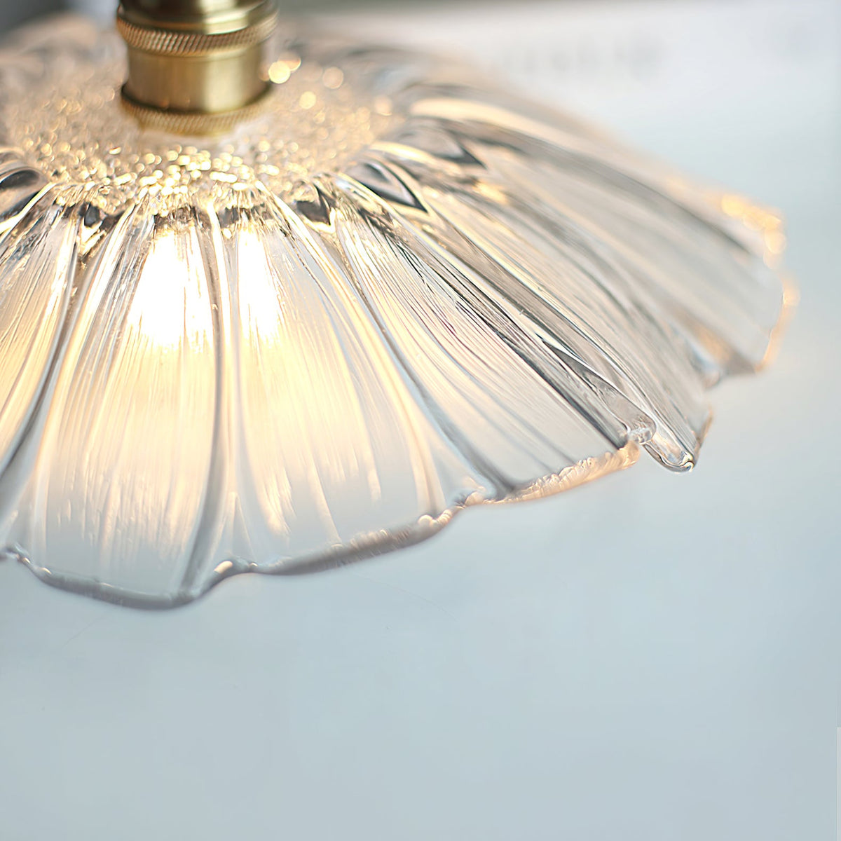 Florin Ribbed Glass Pendant Light - view 37