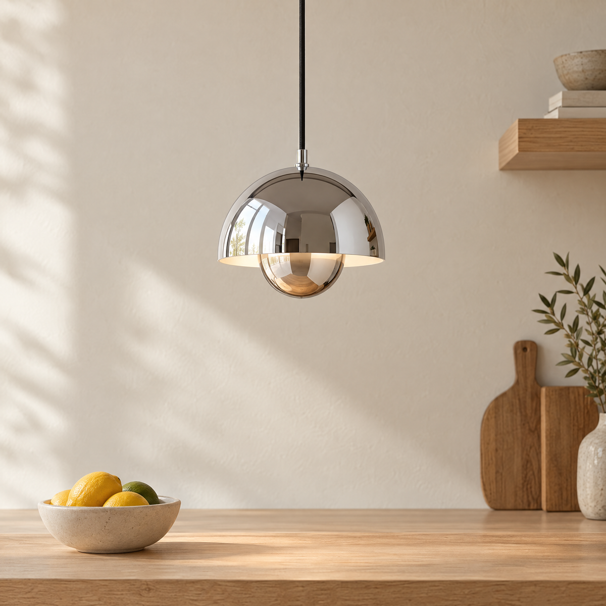 Flowerpot Mini Pendant Light in Chrome