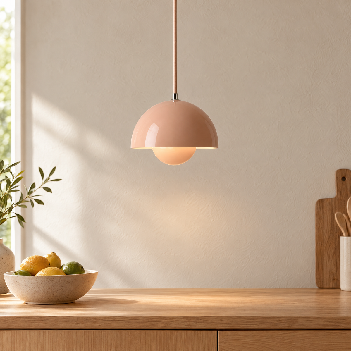 Flowerpot Mini Pendant Light in Flesh Pink