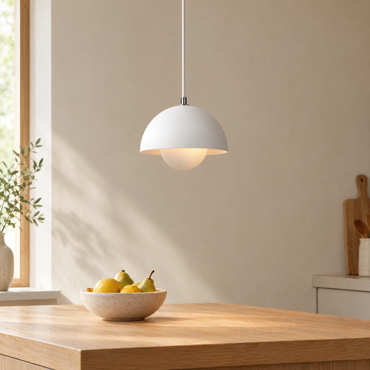 Flowerpot Mini Pendant Light in Matte White