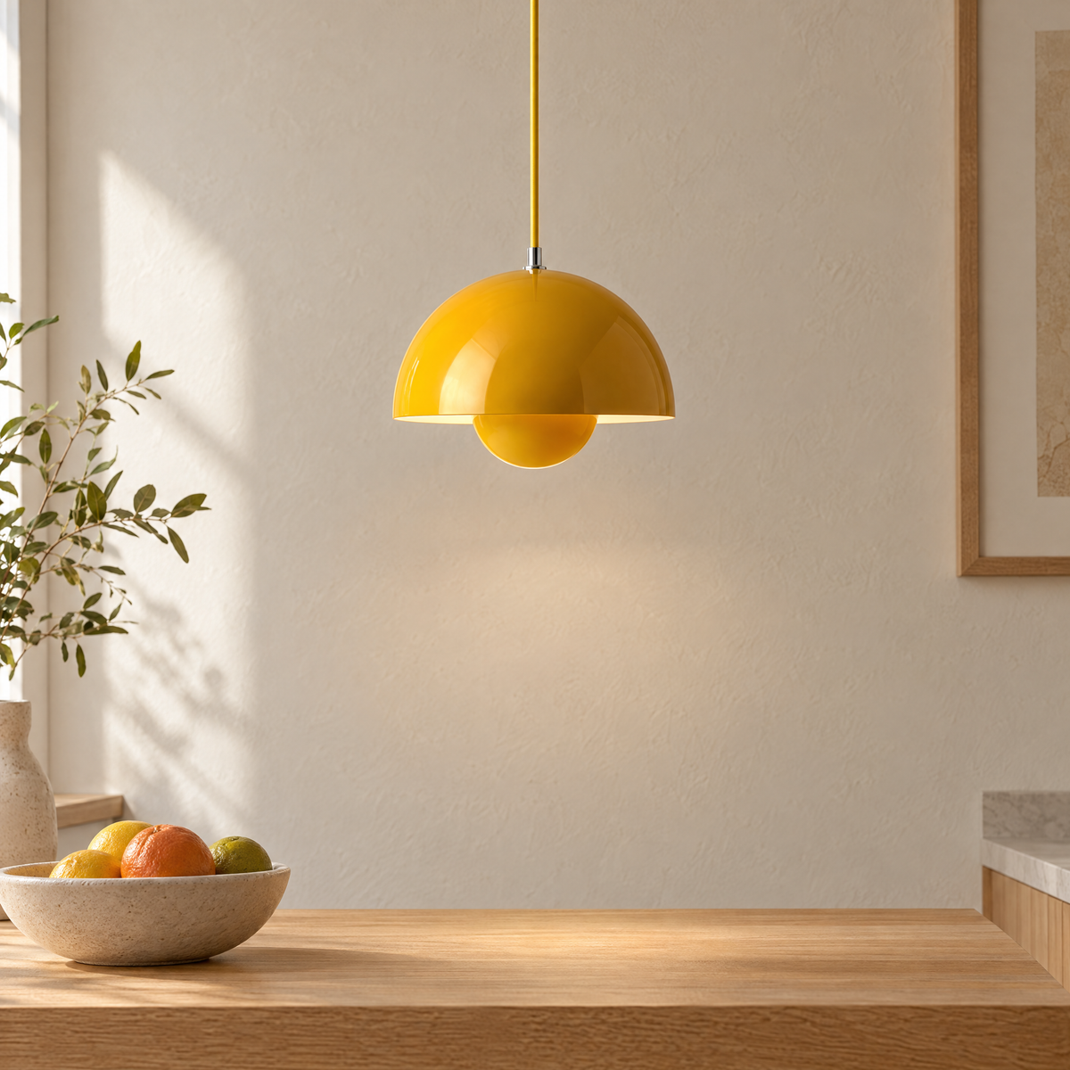 Flowerpot Mini Pendant Light in Yellow