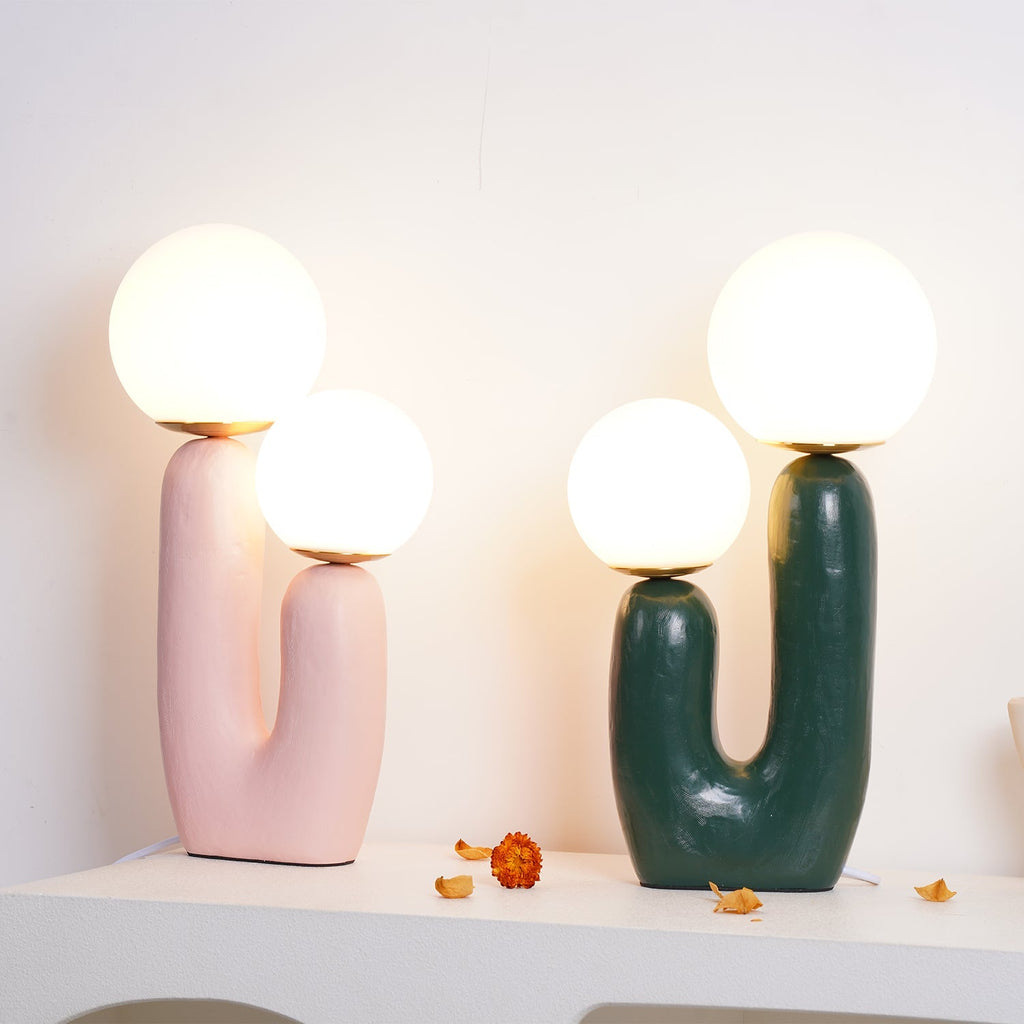 Modern Glass Shade Table Lamp - view 04