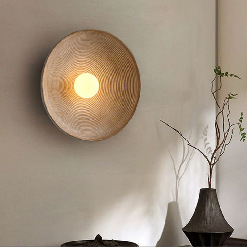 Japanese Wood Finish Wall Light - view 03