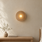 Japanese Wood Finish Wall Light