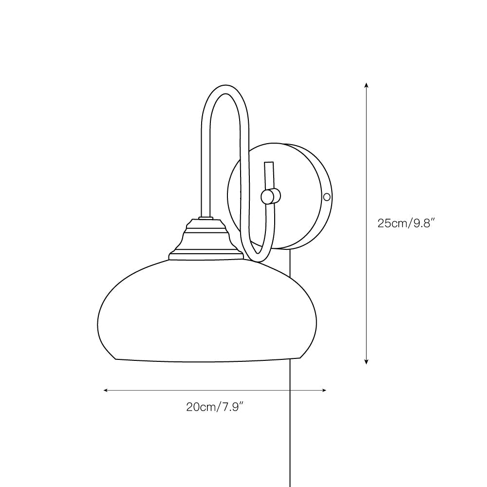 Kelda Glass Plug-In Wall Lamp - view 08