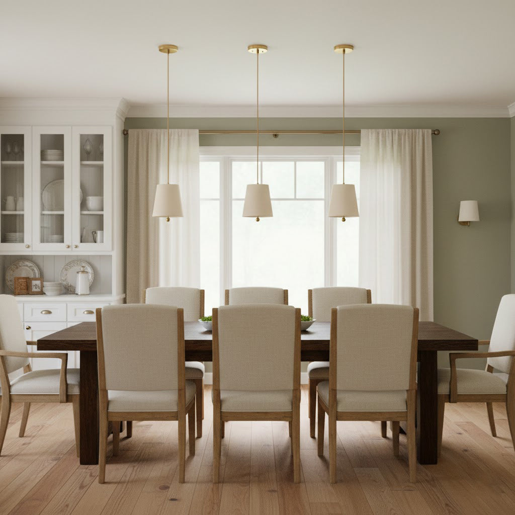 Linet Linen Shade Pendant Light - view 05