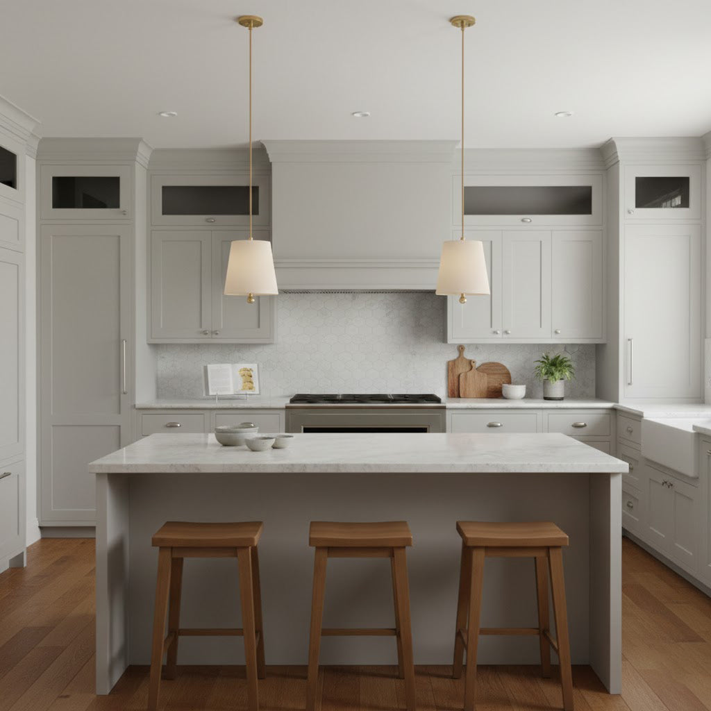 Linet Linen Shade Pendant Light - view 06