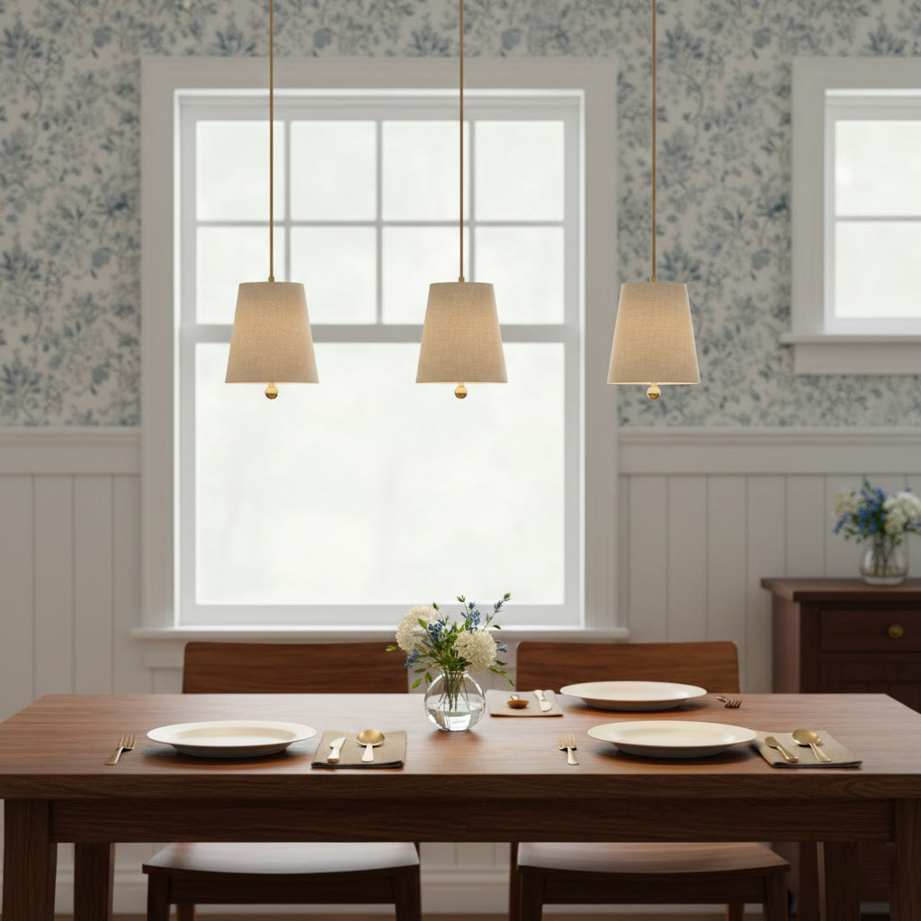 Linet Linen Shade Pendant Light - view 07