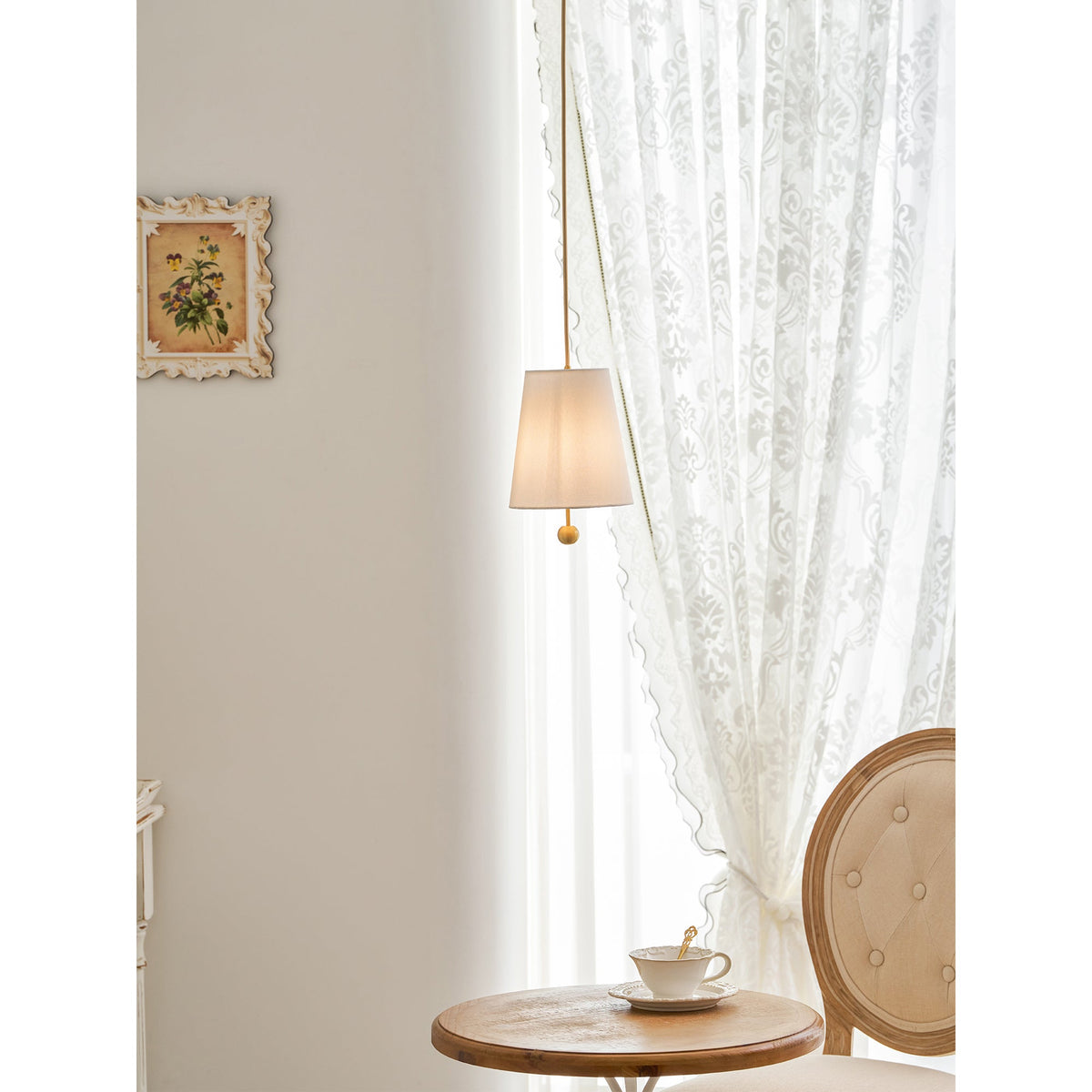 Linet Linen Shade Pendant Light - view 15