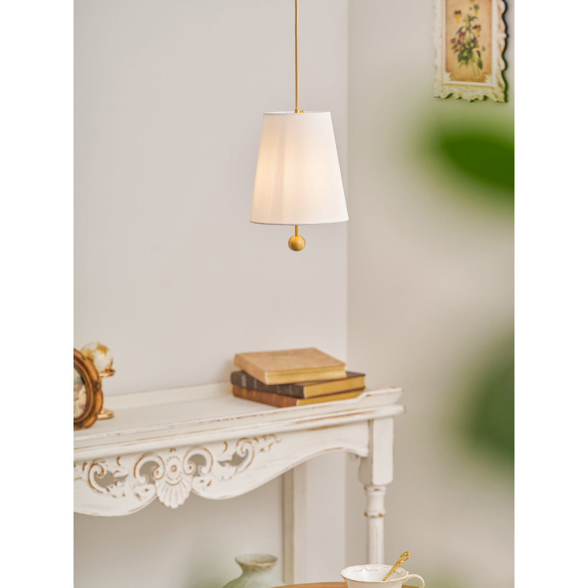 Linet Linen Shade Pendant Light - view 17